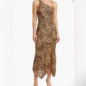 Harmony Leopard Print Chain Strap Slipdress